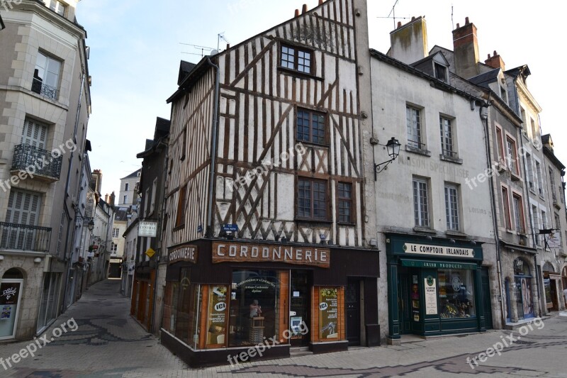 Medieval Street Shoe Repair Medieval House Half-timbered House Blois