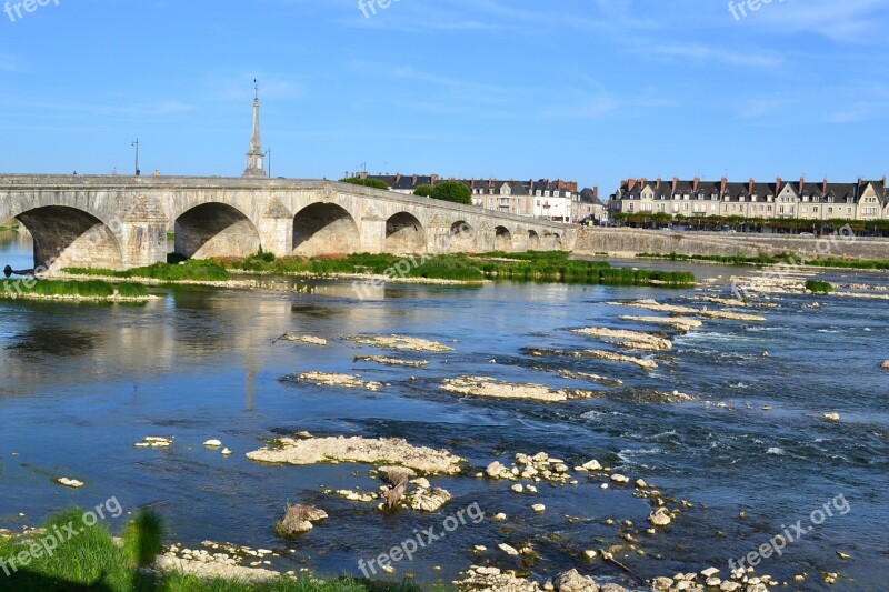 Blois Bridge Loire River Arches