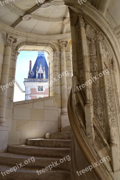 Staircase Spiral Staircase Château De Blois Royal Castle Châteaux De La Loire