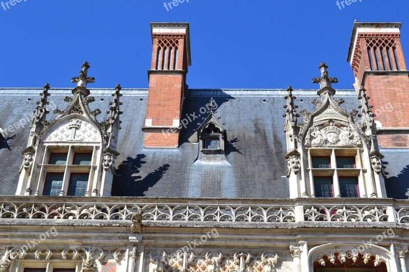 Blois Castle Roof Window Fireplace