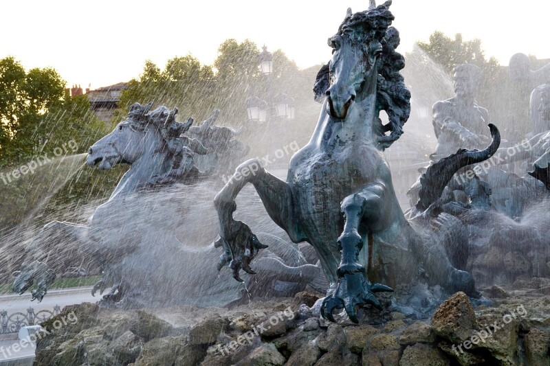 Bordeaux Fountain Horses Horse France