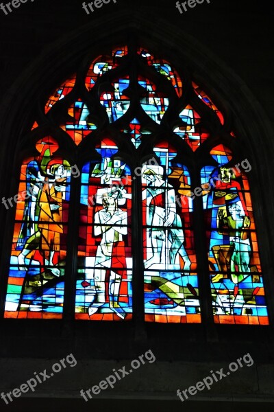 Stained Glass Stained Glass Windows Church Catholic Window