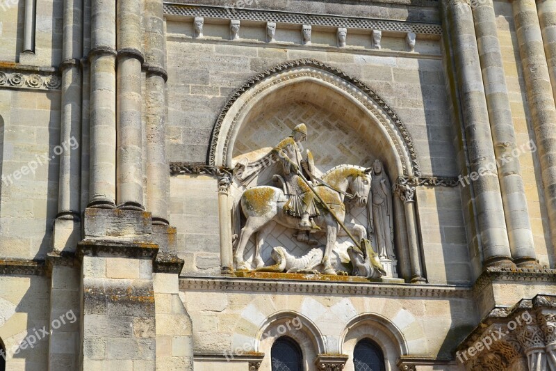 Bordeaux Saint-georges Facade Church High Relief