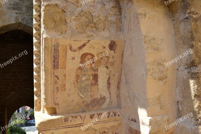 Fresco Wall Church Prayer Medieval