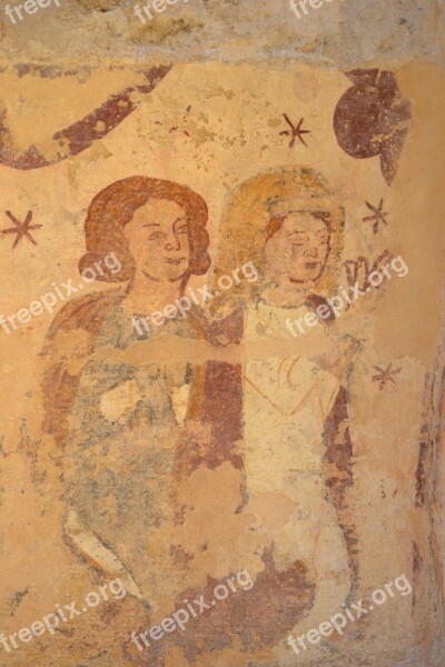 Fresco Wall Church Prayer Medieval