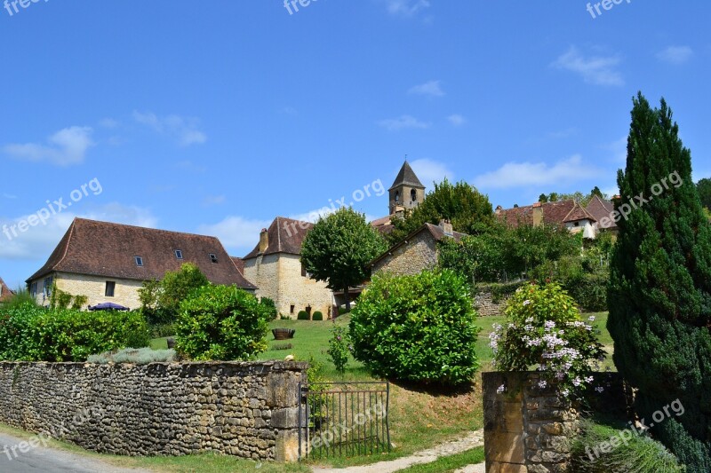 Village Medieval Village Houses Portal Dordogne