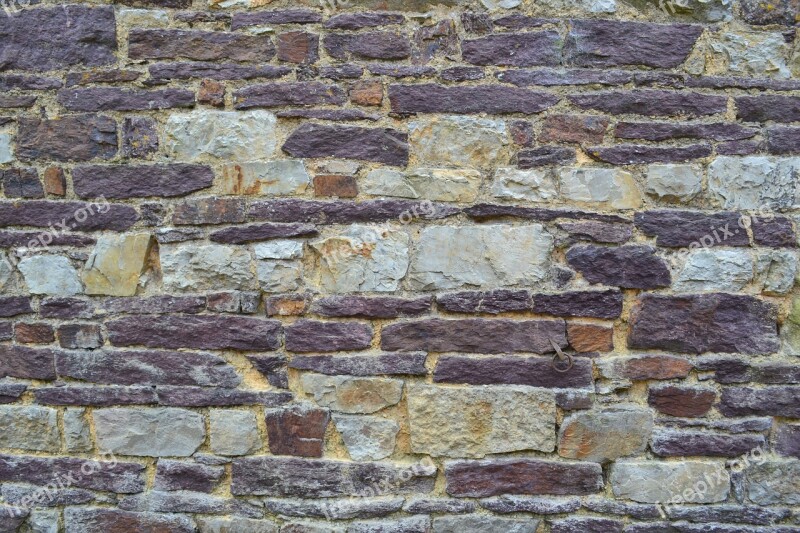 Wall Burgundy Stone Stones Stone Wall Ancient Wall