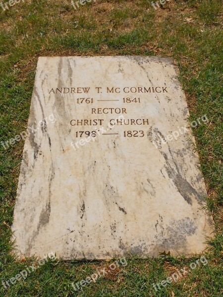 Alexander Mccormick Congressional Cemetery Minister Memorial