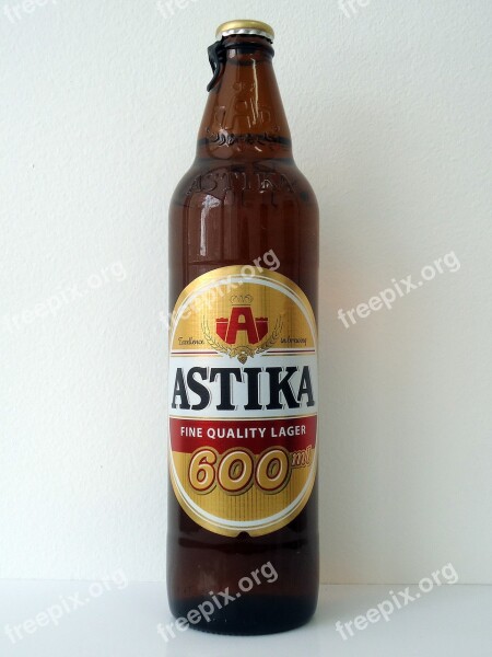 Astika Lager Beer Bottle Beverage