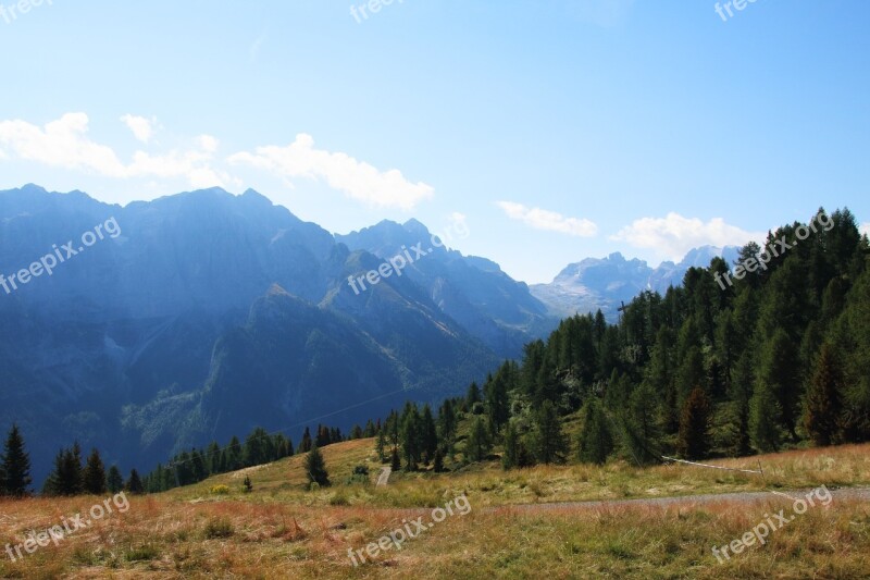 Mountain Dolomites Landscape Sky Trentino