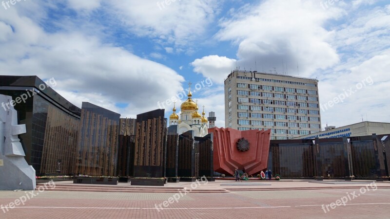 Ploschad Slavy Temple Khabarovsk Free Photos