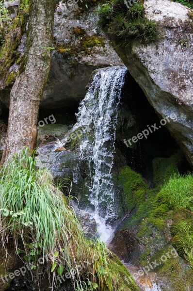 Waterfall Running Water Clammy Nature Waters