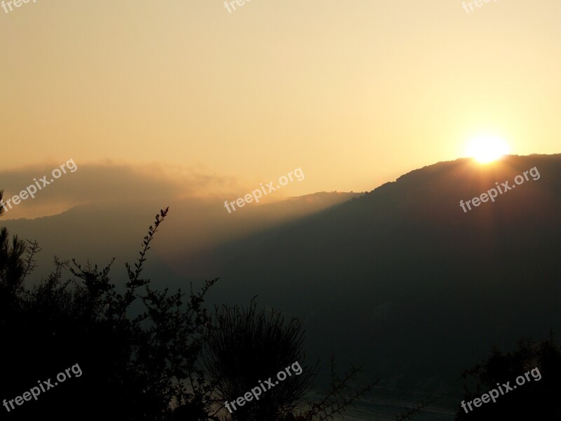 Sunrise Greece Horizon Hills Free Photos