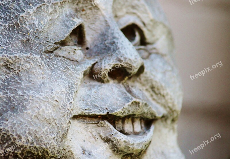 Sculpture Stone Face Head Stone Figure