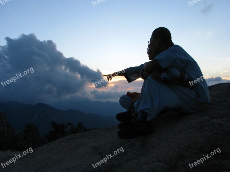 Monk Republic Of Korea Buddhism Monks Free Photos