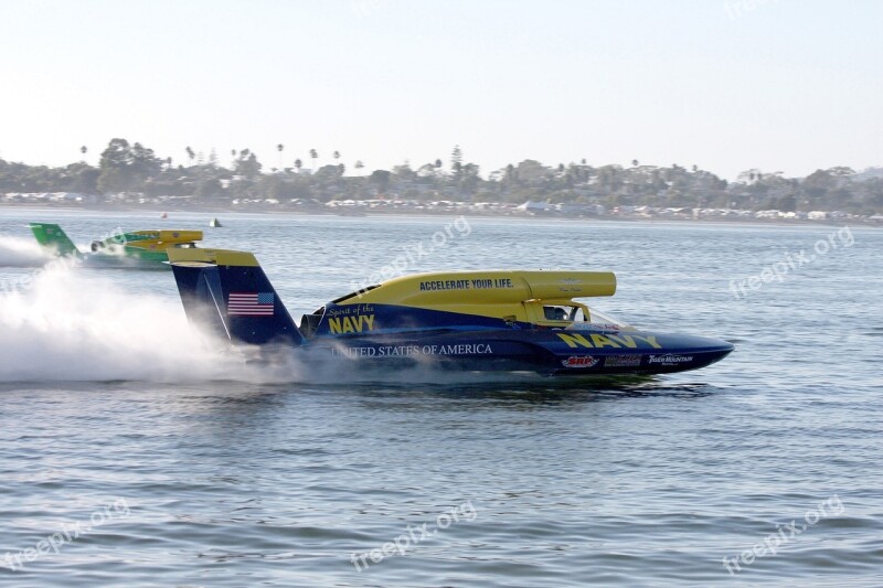 Hydroplane Boat Race Drag Boat Fast Extreme