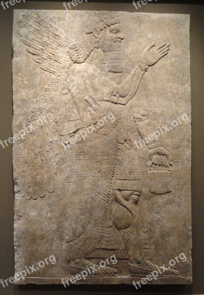 Assyrian Relief Ashurnasirpal Palace Museum