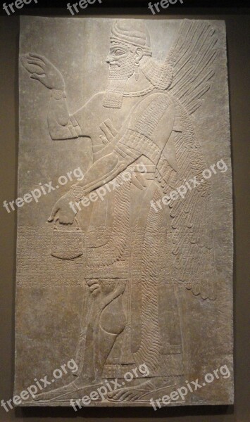 Assyrian Relief Ashurnasirpal Palace Museum