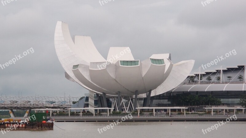 Museum Merlion Park Marina Bay Sands Art And Science Singapore