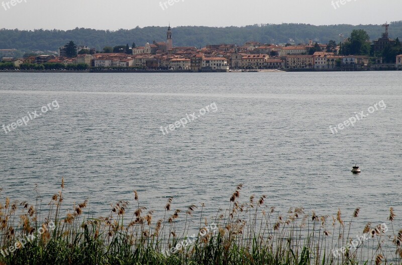 Arona Panorama Italy Lake Maggiore Town