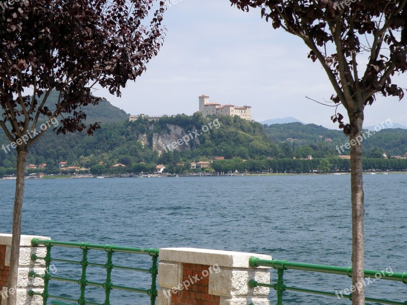 Arona Rocca Di Angera Lake Maggiore Italy Piemont