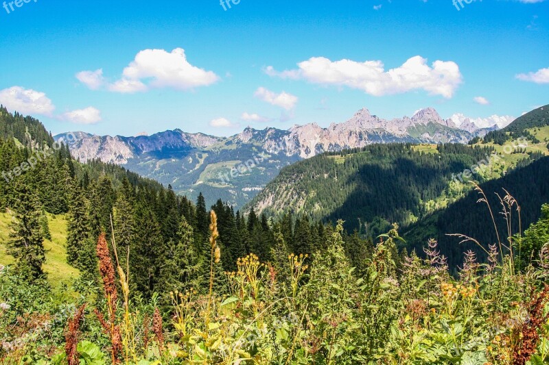 Mountains Alpine Tannheim Red Flüh Hiking