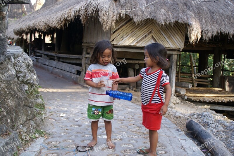 Asia Indonesia Children Play Free Photos