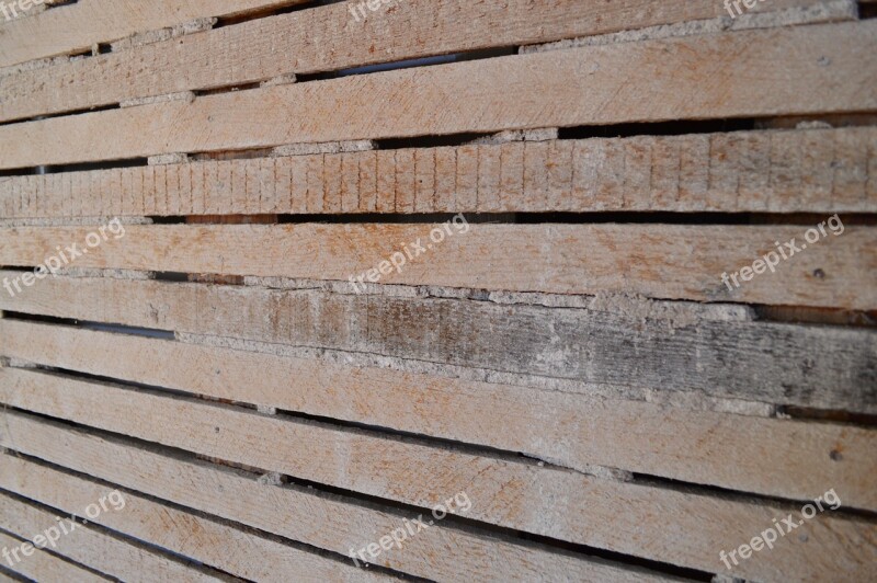 Wood Lath Wall Old Structure