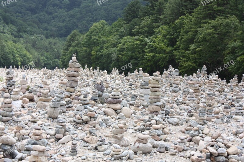 Baekdamsa Stone Tower Wish Prayer By The River