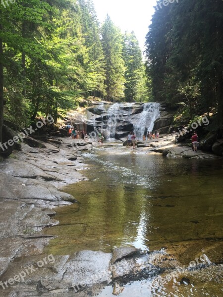 Waterfall Mumlava Waterfalls Water River Current