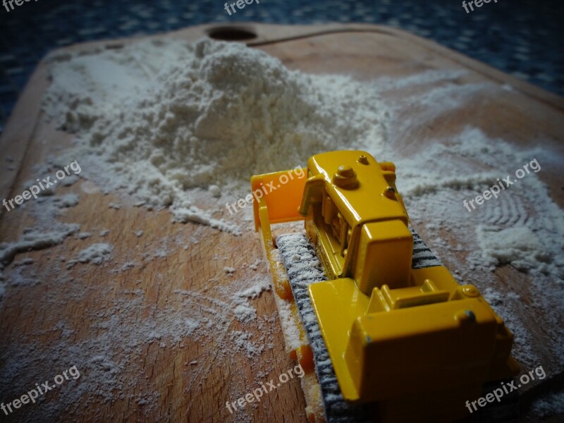 Flour Toy Bulldozer Free Photos