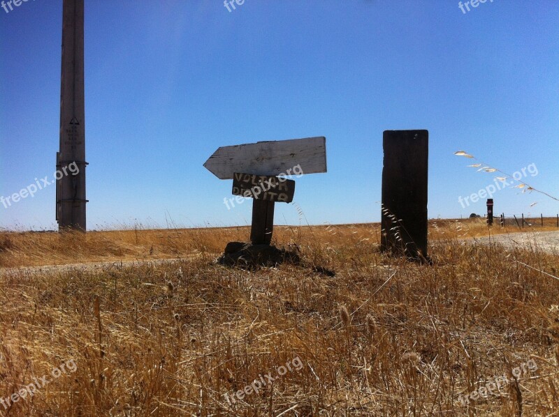 Castro Verde Beja Alentejo Portugal Crossroads