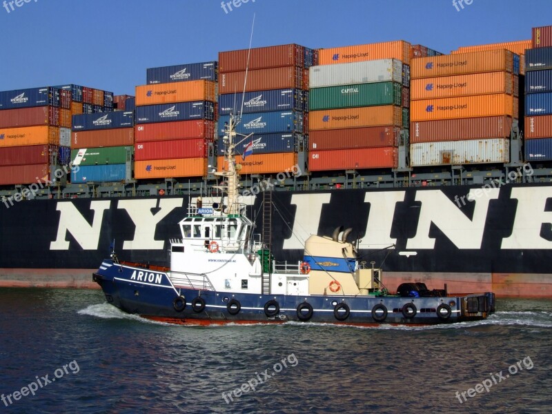 Arion Tugboat Port Container Ship Cargo