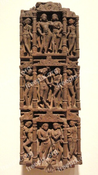 Relief Sandstone India Museum Exhibit