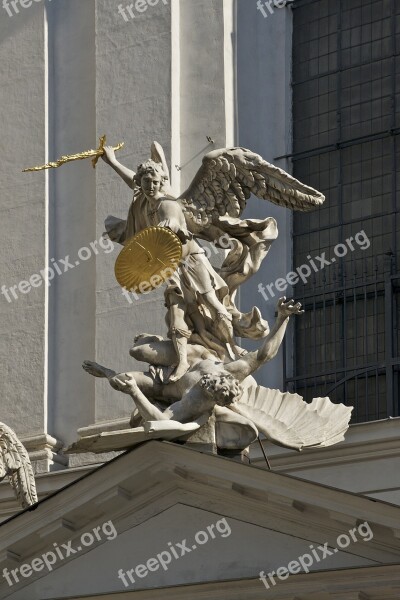 Archangel Michael Vienna Church Statue