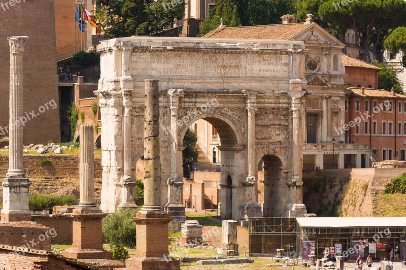 Forum Romanum Arch Septimius Severus Rome Ancient