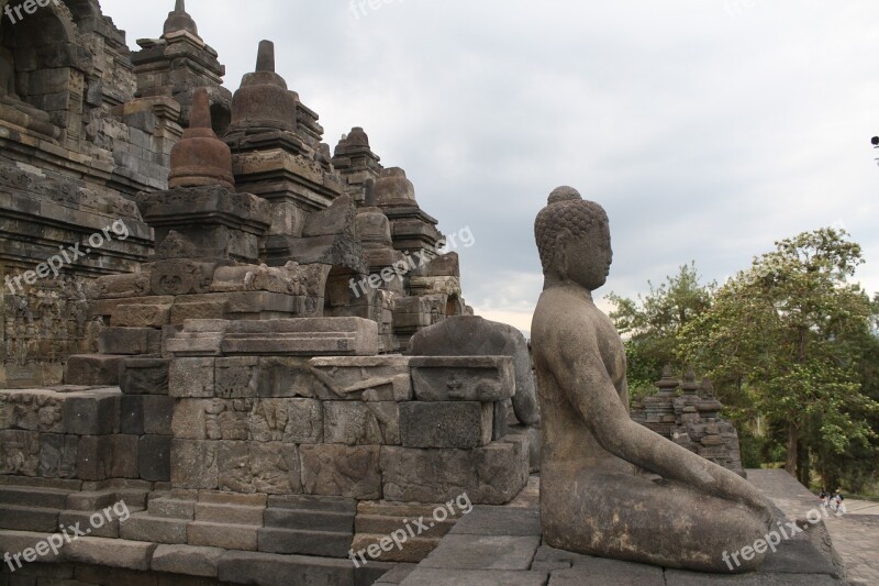 Borobudur Indonesia Buddhist Sculpture Temple