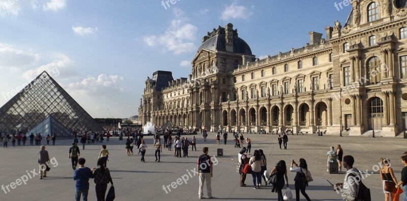 Paris Louvre France Architecture Glass Pyramid