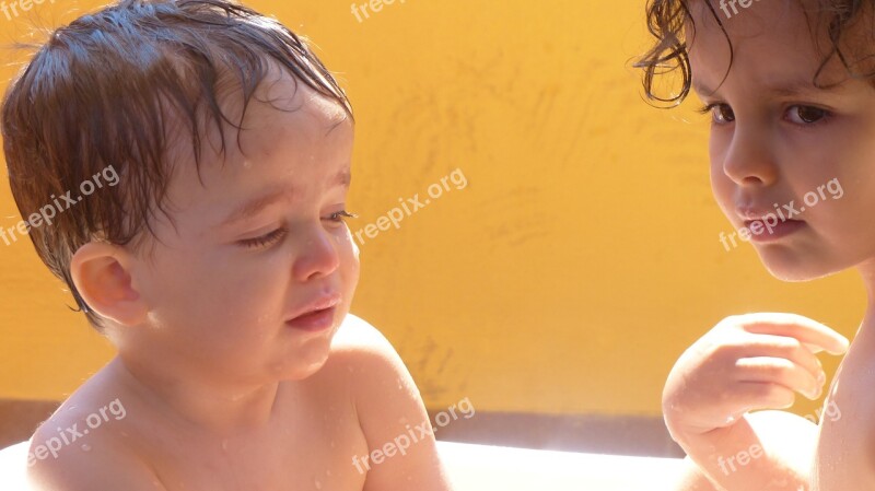 Children Bathing Summer Hot Free Photos