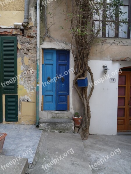 Door Blue Painted Free Photos