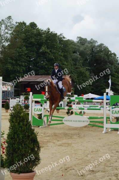 Tournament Horse Reiter Jump Parcours