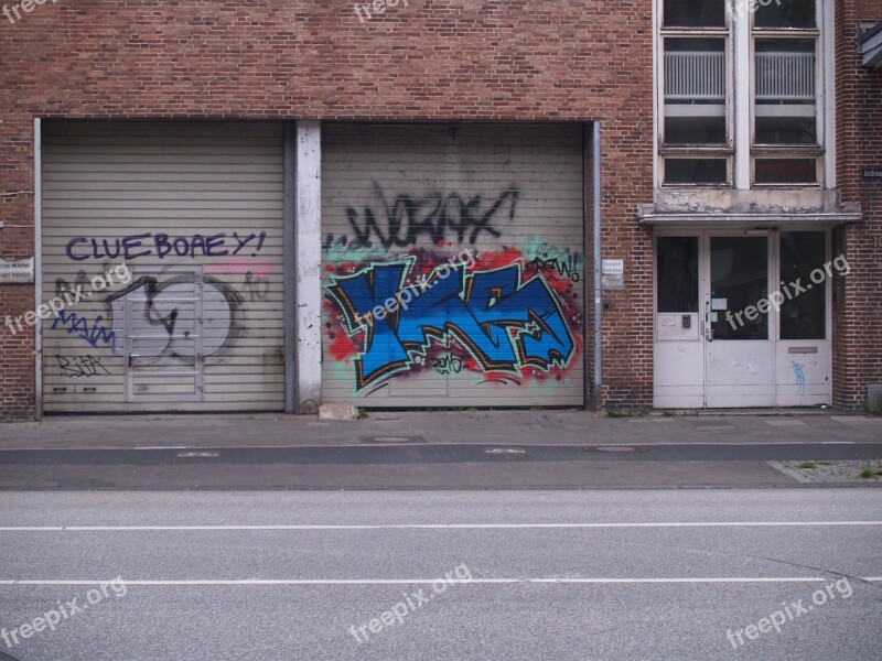 Graffiti Kiel Street Germany Blue