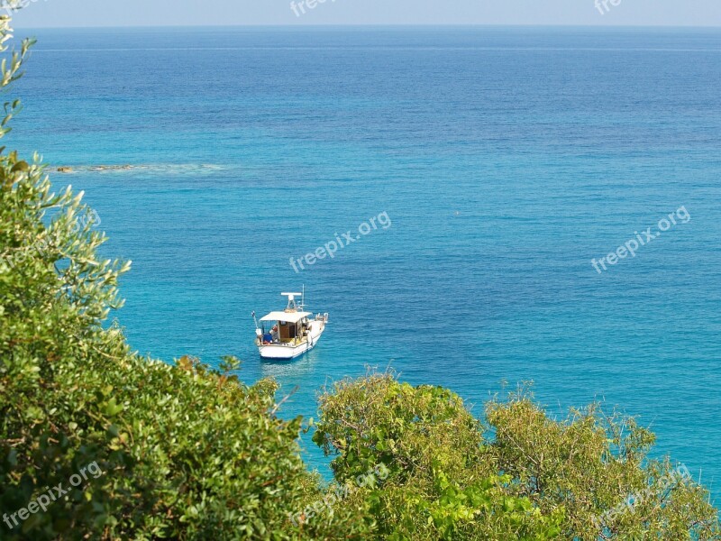 Rowboat Sea View Greece Free Photos