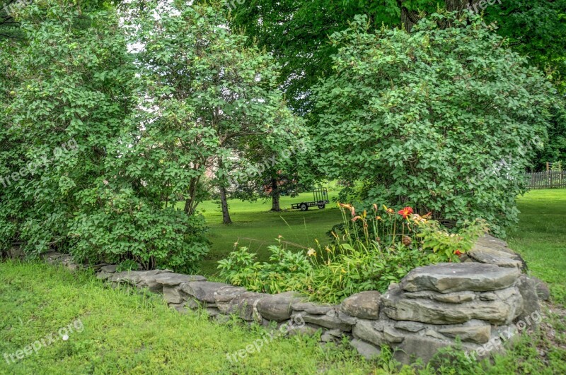 Vermont Rock Garden Flowers Colorful Nature