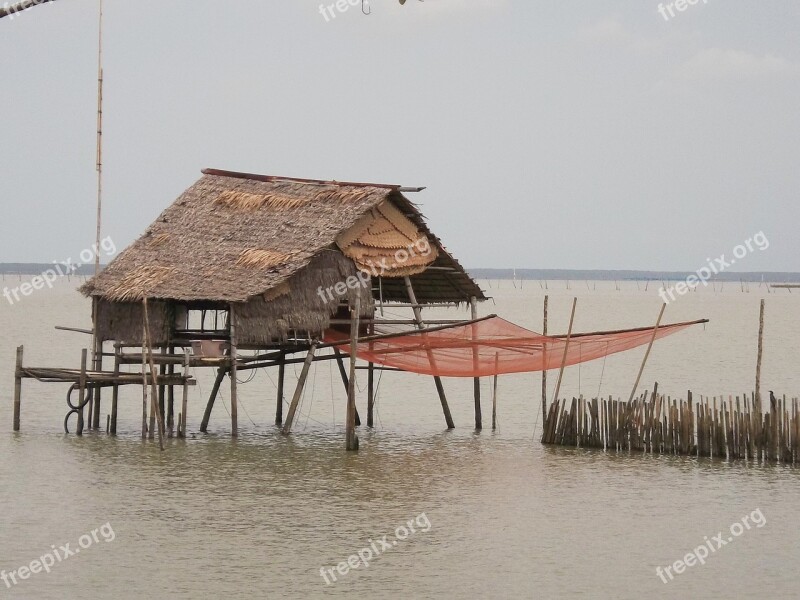 Cottage Sea Home Fishing Thailand