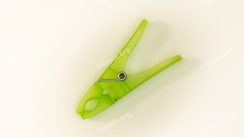 Clothes Peg Clip Pin Plastic Green