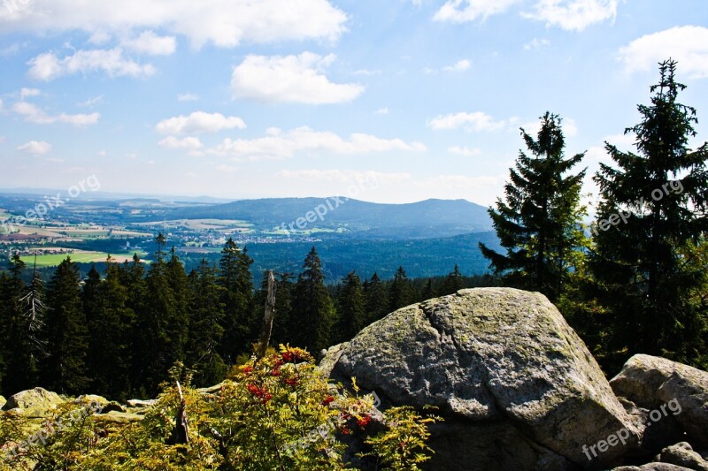 Fichtelgebirge Fir Tree View Idyll Free Photos