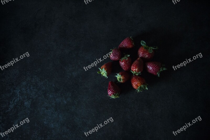 Strawberry Black Red Free Photos