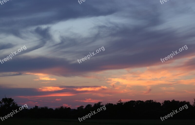 Sunset Cloud Himmel The Evening Sky Evening