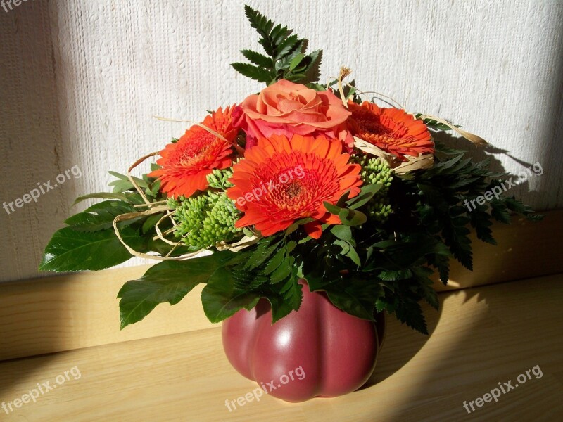 Bunch Of Flowers Red Gerbera Cut Flower Free Photos